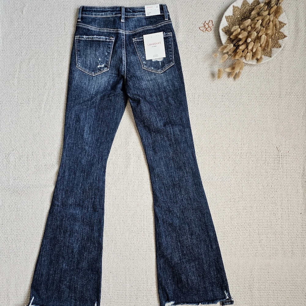 Lovervet (Vervet by Flying Monkey)  Distressed Flare Jeans Size 5(27) - Picture 5 of 15